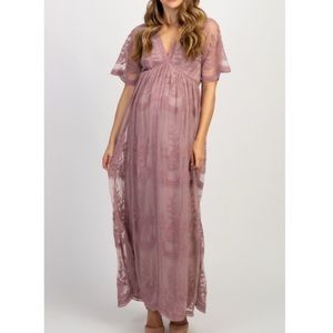PinkBlush Lace Maternity Dress 1X